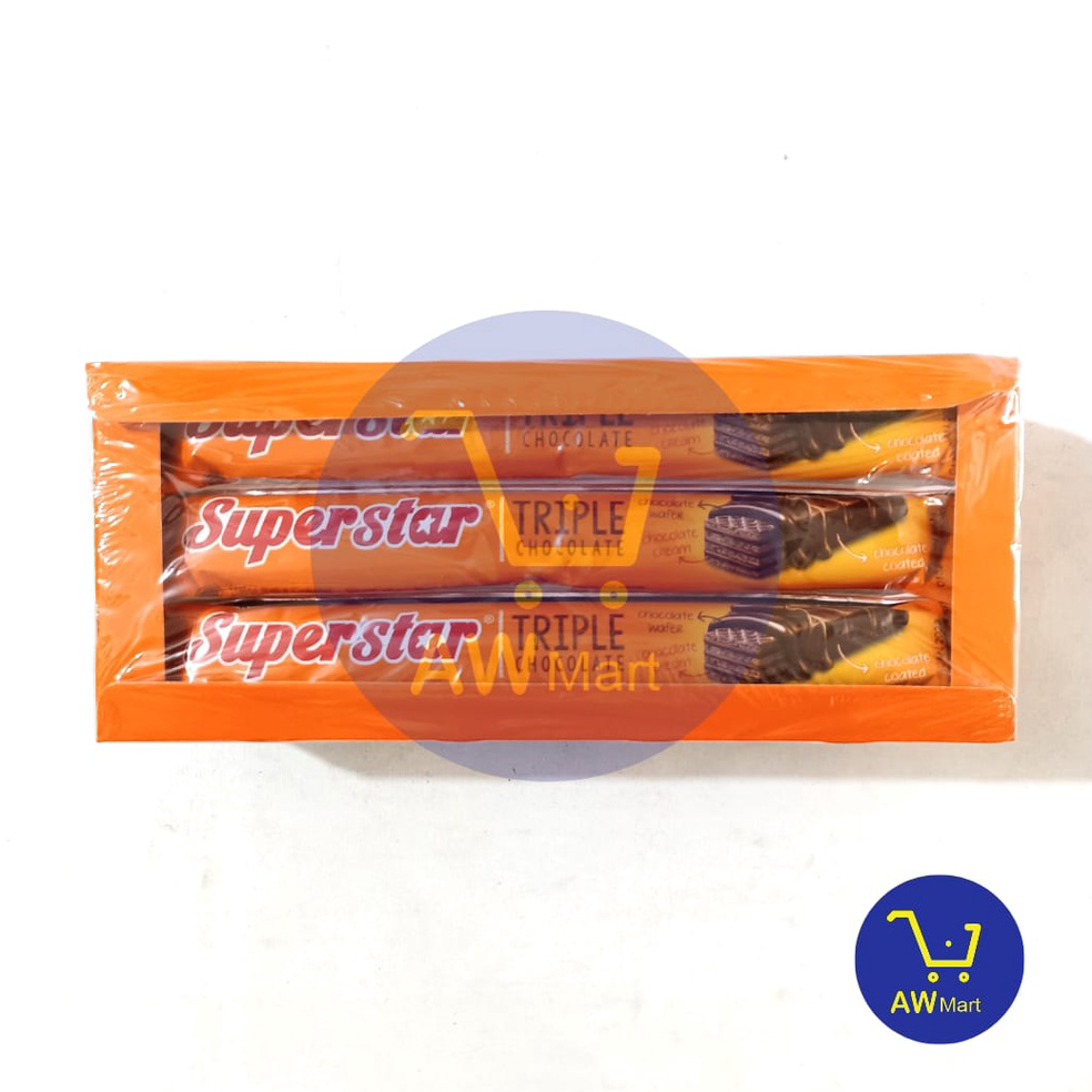 

⚡Cuci gudang⭐ SUPERSTAR WAFER TRIPLE CHOCOLATE 12 PCS X 16 GRAM