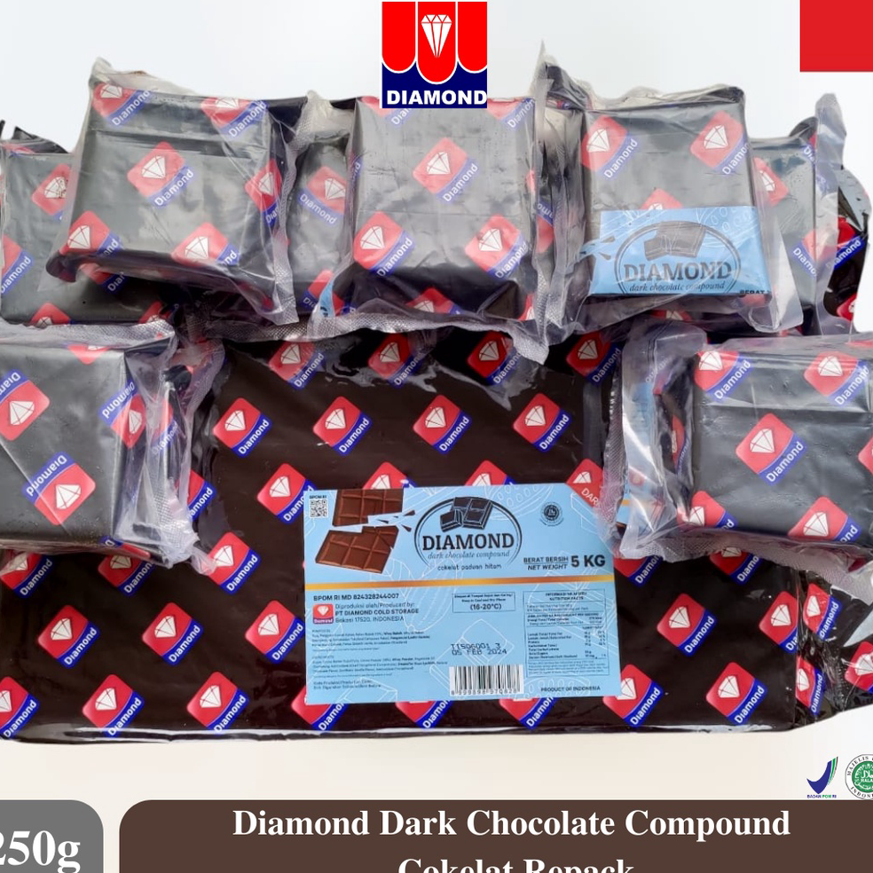 

✦MURAH LEBAY✦ Diamond Dark Chocolate Compound 250gr Coklat Repack