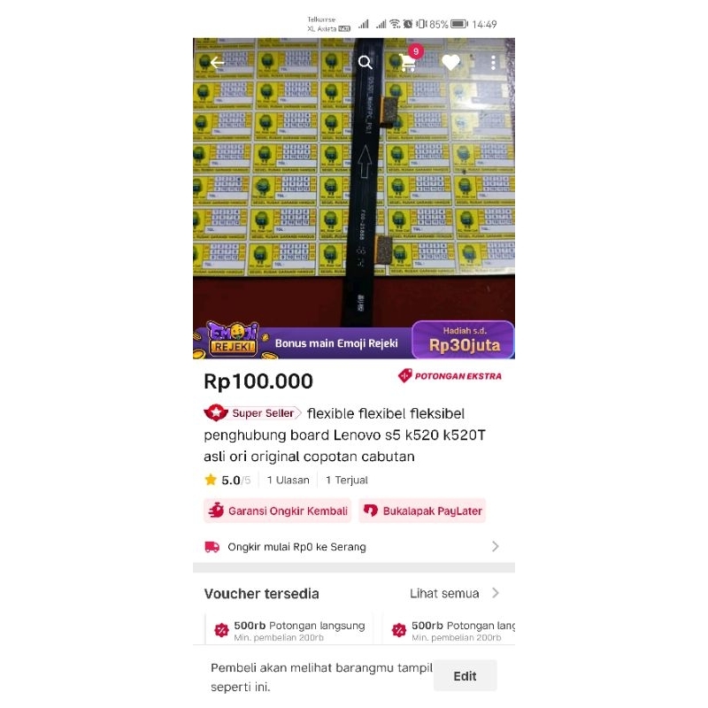 flexible flexibel fleksibel penghubung lenovo s5 k520 original copotan