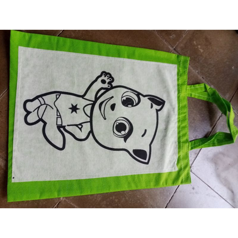 

coloring tas kain sponbond kucing angela