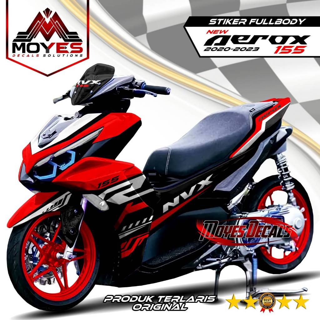 Decal Sticker Variasi Fullbody All New Aerox 155 - Decal Stiker Motor Aerox Connected 155 All New