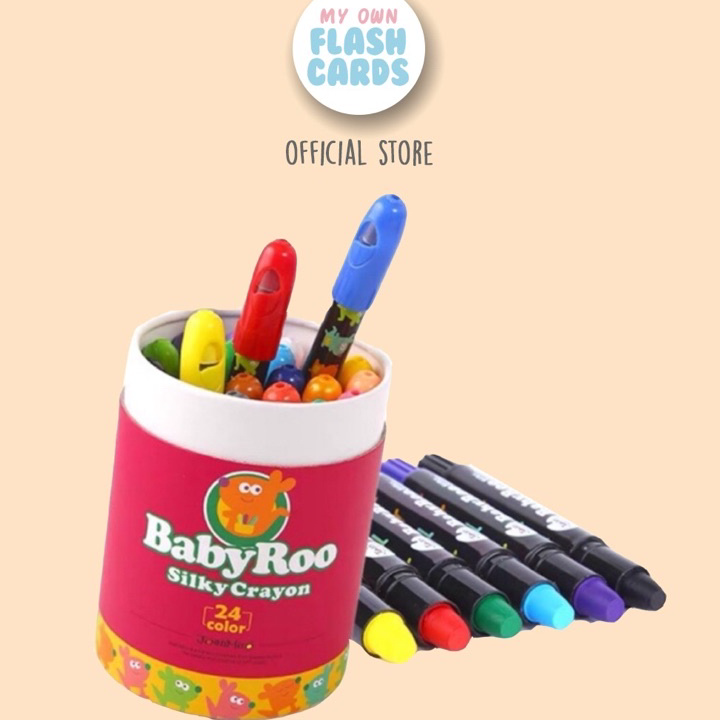 

Big Sale Joan Miro Babyroo Washable 6pcs 12pcs or 24pcs Silky Crayon Baby Roo Krayon Aman Body Face Painting