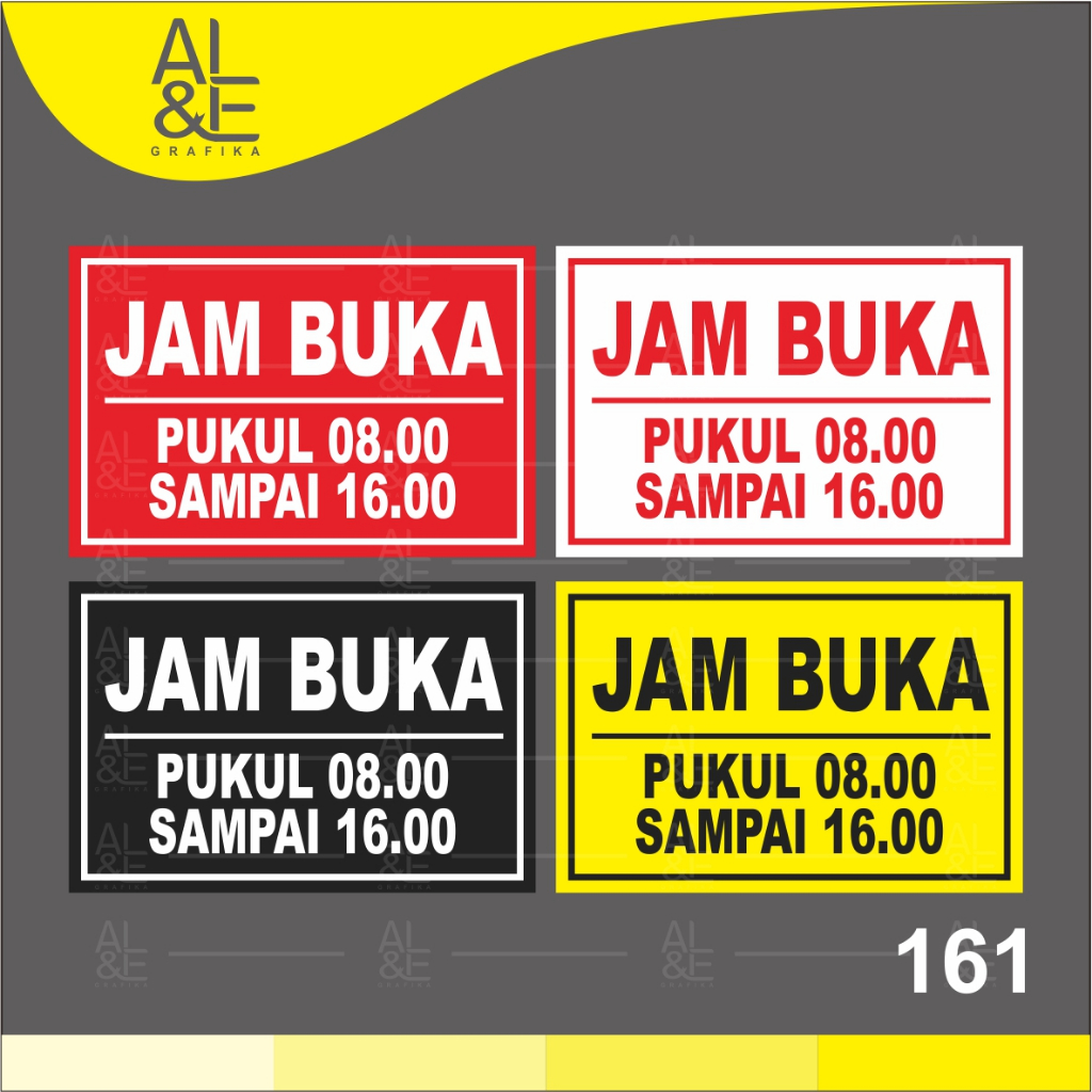 

161 - STIKER JAM BUKA KANTOR, TOKO, ATAU WARUNG - VINYL STIKER RITRAMA INDOOR