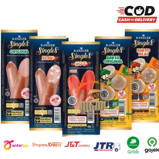 

Terlaris Sosis Kanzler Singles Keju / Original / Mini / Hot / Bakso Keju / Bakso original 65gr all varian ➔➝✺❇