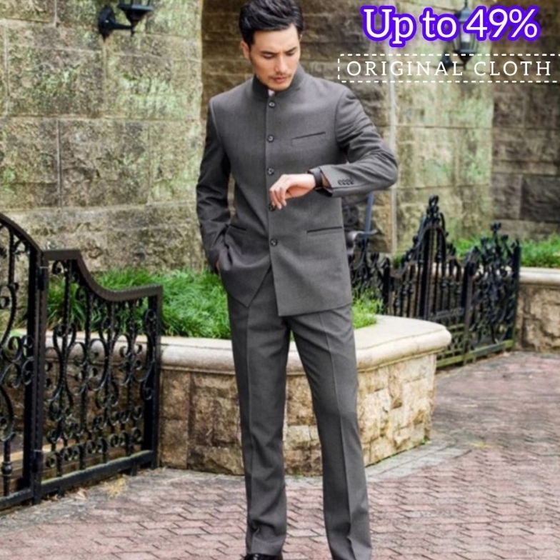 Promo.. Setelan Jasko Pria Dewasa / Setelan Jas Mandarin / Setelan Baju Resepsi SHV