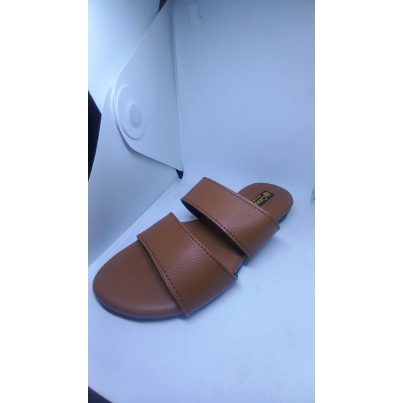 Sendal Cibaduyut Bandung Flat Coklat