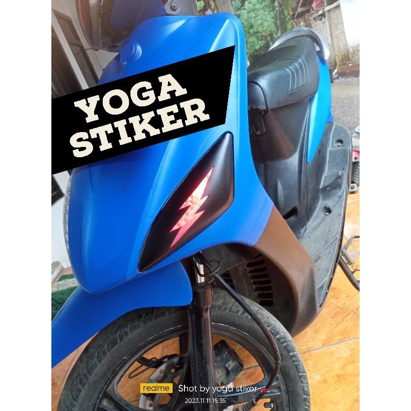 stiker lampu sein picex costum Yamaha Mio sporty