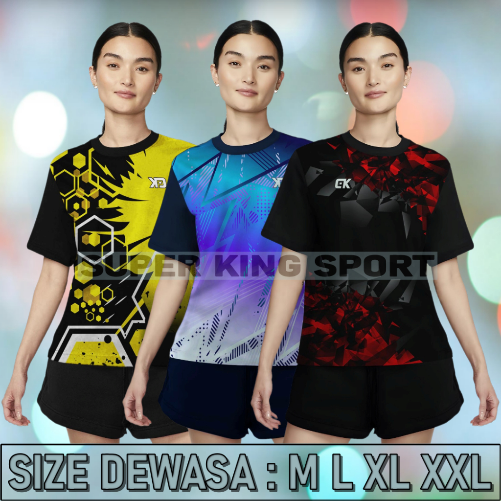 KAOS OLAHRAGA WANITA JERSEY VOLLY CEWEK KAOS VOLLY WANITA BAJU BULUTANGKIS