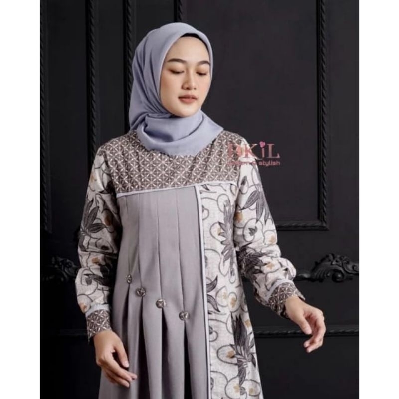 BAJU GAMIS COUPLE SARIMBIT KELUARGA PASANGAN MUSLIM NIBRAS AURORA PURPLE CHAYRA