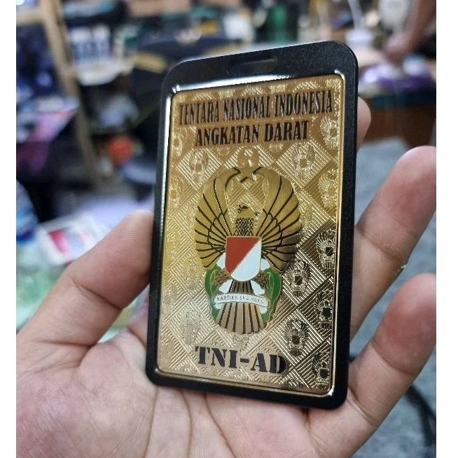 

plat id custom TNI AD full set plus lanyard