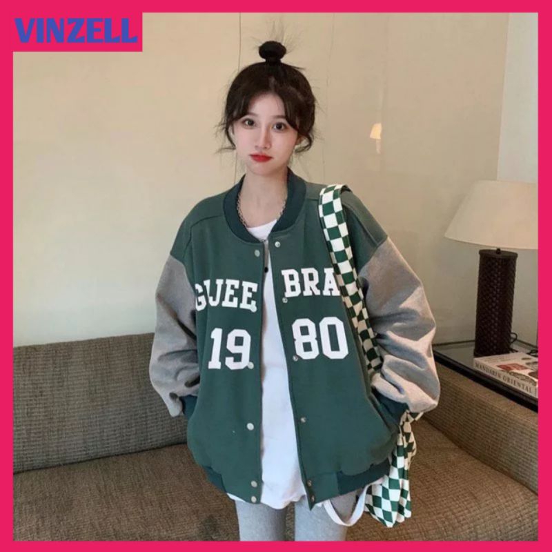 Jaket Varsity Big Size Jumbo ( S - XXXXXL - 6XL ) Jaket Baseball Kancing Bomber Mix Kombinasi 2 Warn