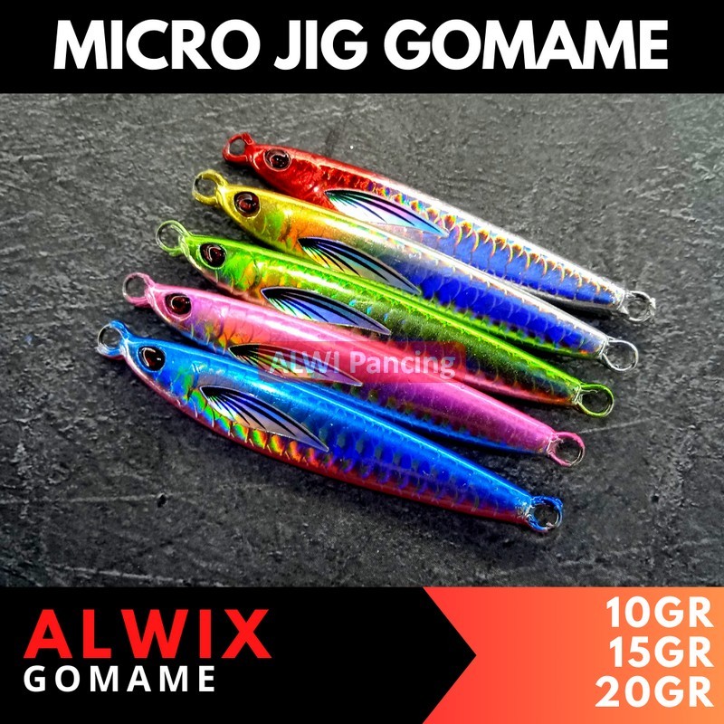 ALWIX Micro Metal JIG GOMAME SISIK UV Micro Metal Jig 10gr 15gr 20gr