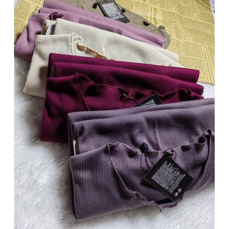 Kaos Rib Neci Lengan Pendek/Kaos Rib Premium NECI