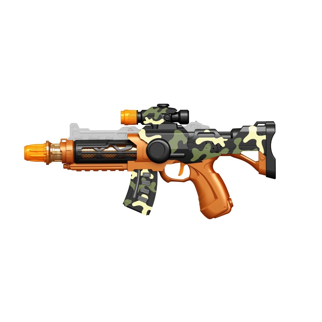 DOUBLE GREAT   MAINAN ANAK TEMBAK TEMBAKAN PISTOL BATERAI 8 SUARA TEMBAK ADA LASER SNIPER 820-15