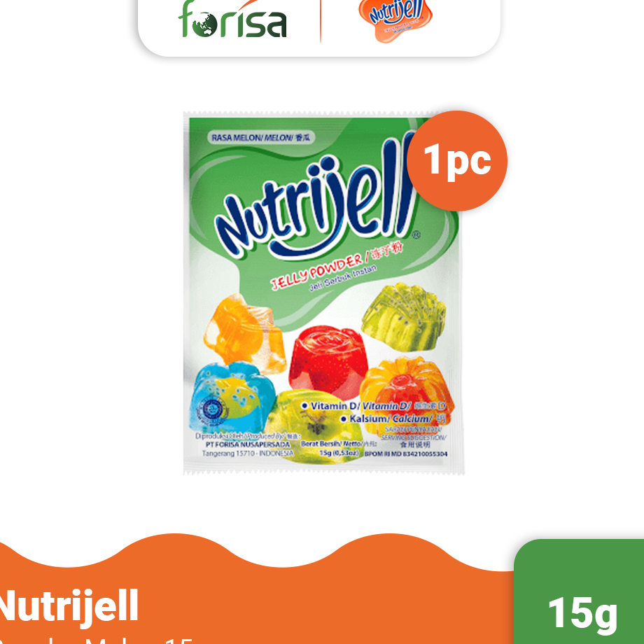 

Ready Nutrijell Reguler Rasa Melon 15 gr ➻➶✱✼