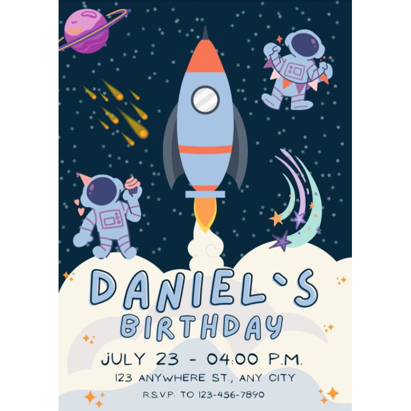 

KARTU UNDANGAN ULANG TAHUN ANAK, BIRTHDAY INVITATION