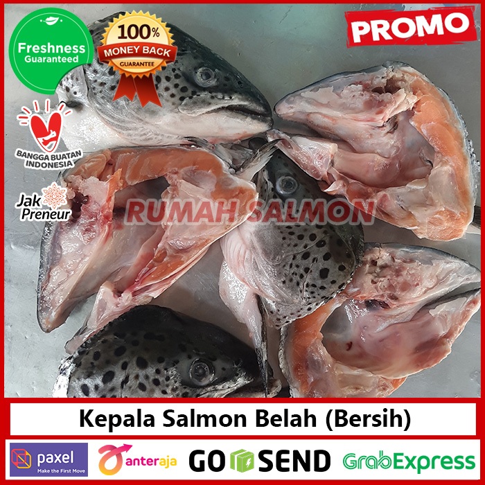 

Kepala Salmon Belah (tanpa ingsang) / Kepala Salmon Atlantic Grade A / Head Salmon Fish