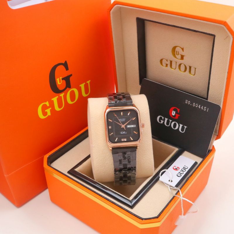 [ GRATIS ONGKIR] JAM TANGAN GUOU ORIGINAL JAM TANGAN WANITA ANALOG Tanggal Hari Aktif