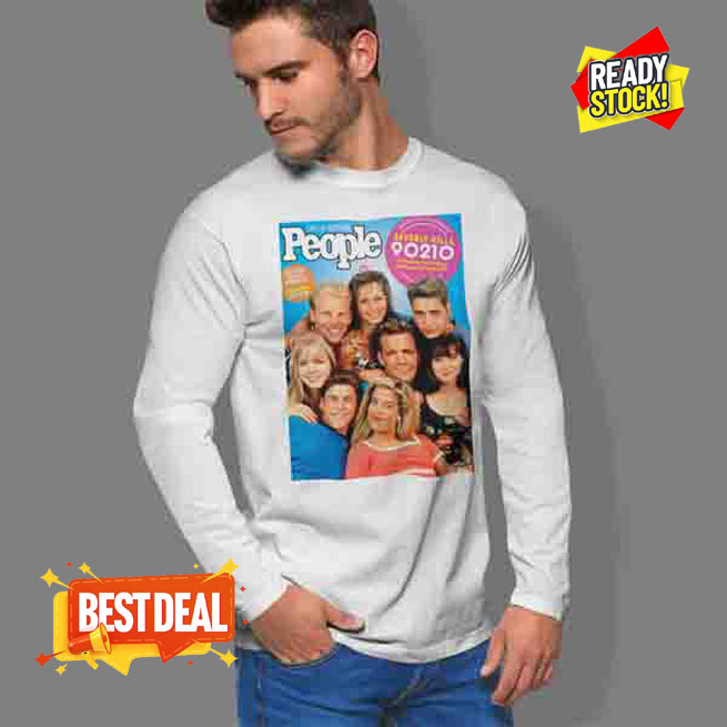 Kaos Tangan Panjang Beverly Hills 90210 Tshirt White 100% Cotton Kombed 30s