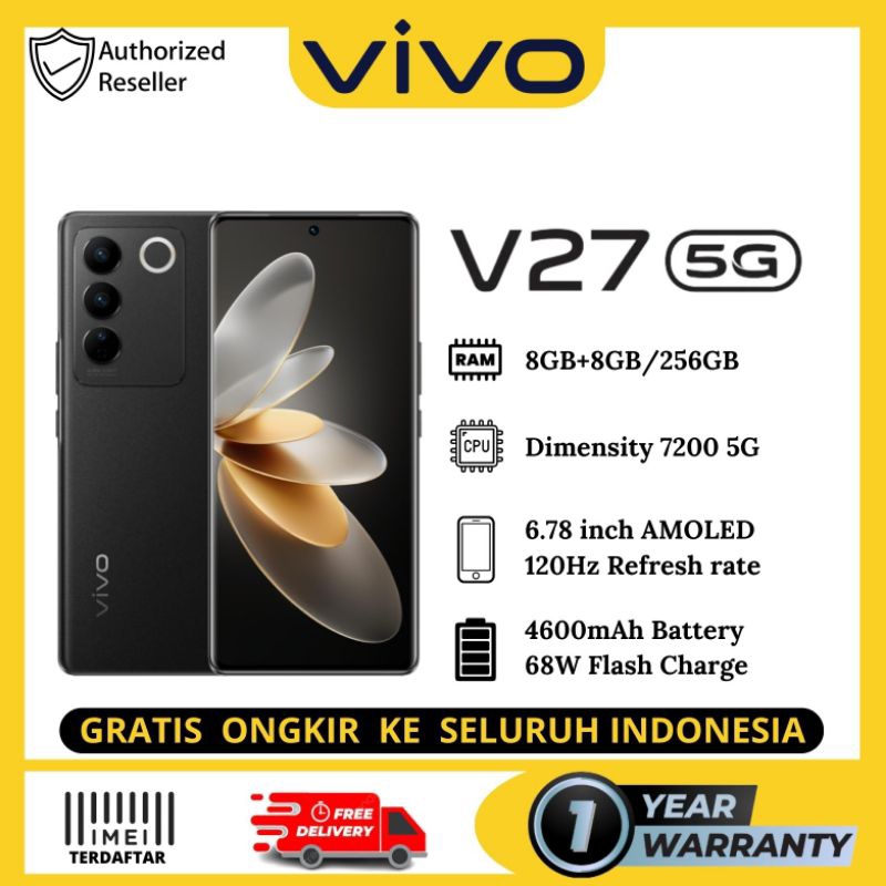 VIVO V27 5G 8GB-256GB Garansi resmi Vivo Indonesia