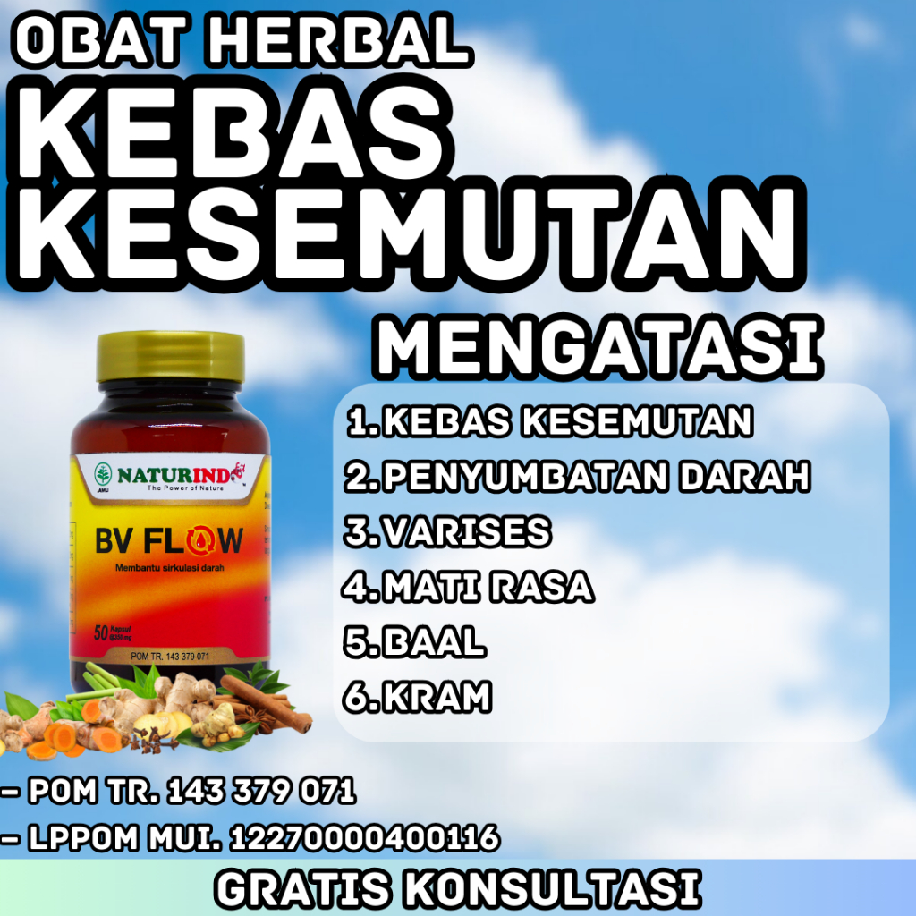 BV FLOW Obat Herbal Kebas Dan Kesemutan Kebas Tangan Kaki Kram