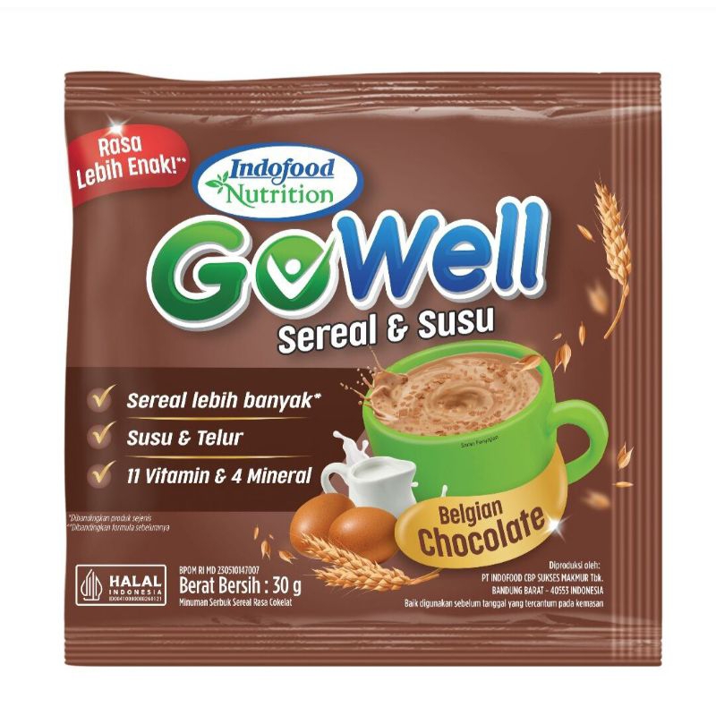 

Susu Cereal GOWELL Belgian Chocolate 30g