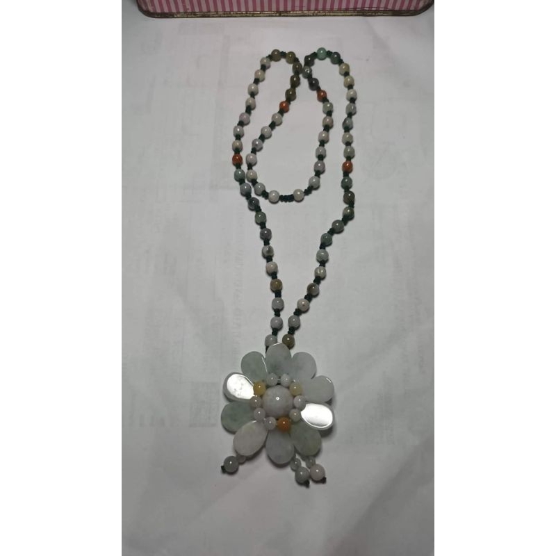 Kalung Giok Bandul bunga