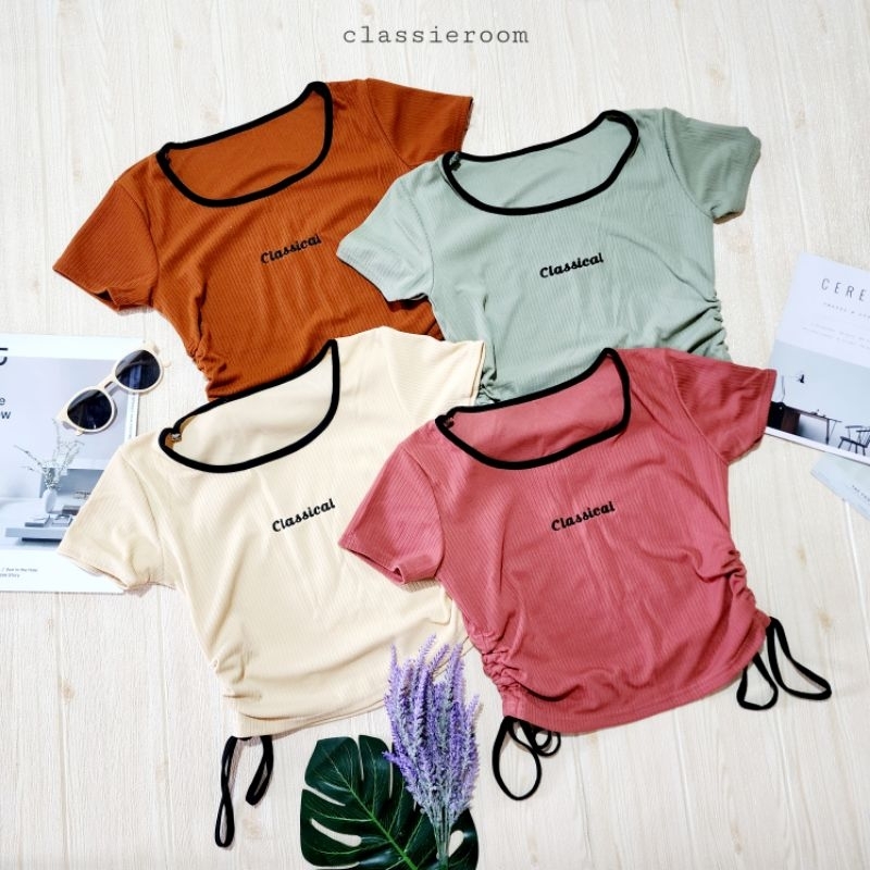 Crop top wanita murah - Crop top lengan pendek - Crop top korea - Baju wanita murah - Baju fashion w