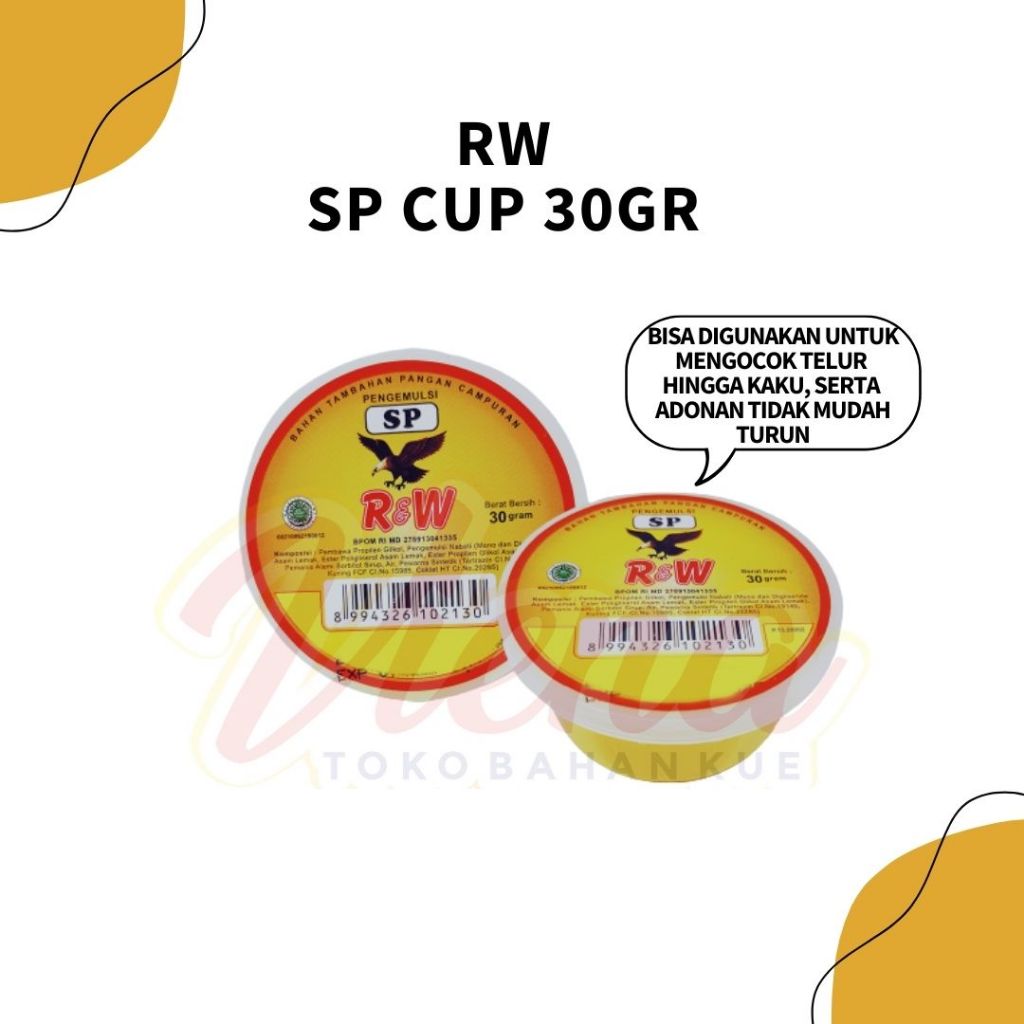 

RW / R&W SP Cup 30gr / Pengemulsi Elmusifier