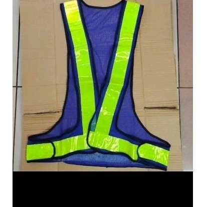 YU7 Rompi Safety Jaring V Biru/Rompi V Hitam/Rompi V Jaring Merah/Rompi V