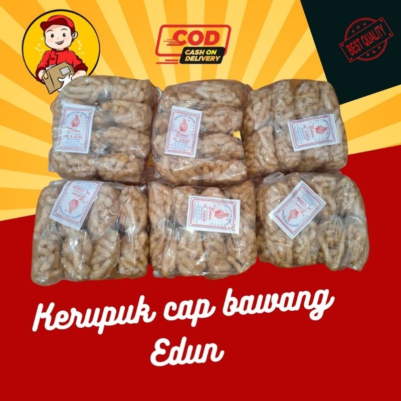 KERUPUK CAP BAWANG RASA EDUN M.CUCU ISI 8 PCS