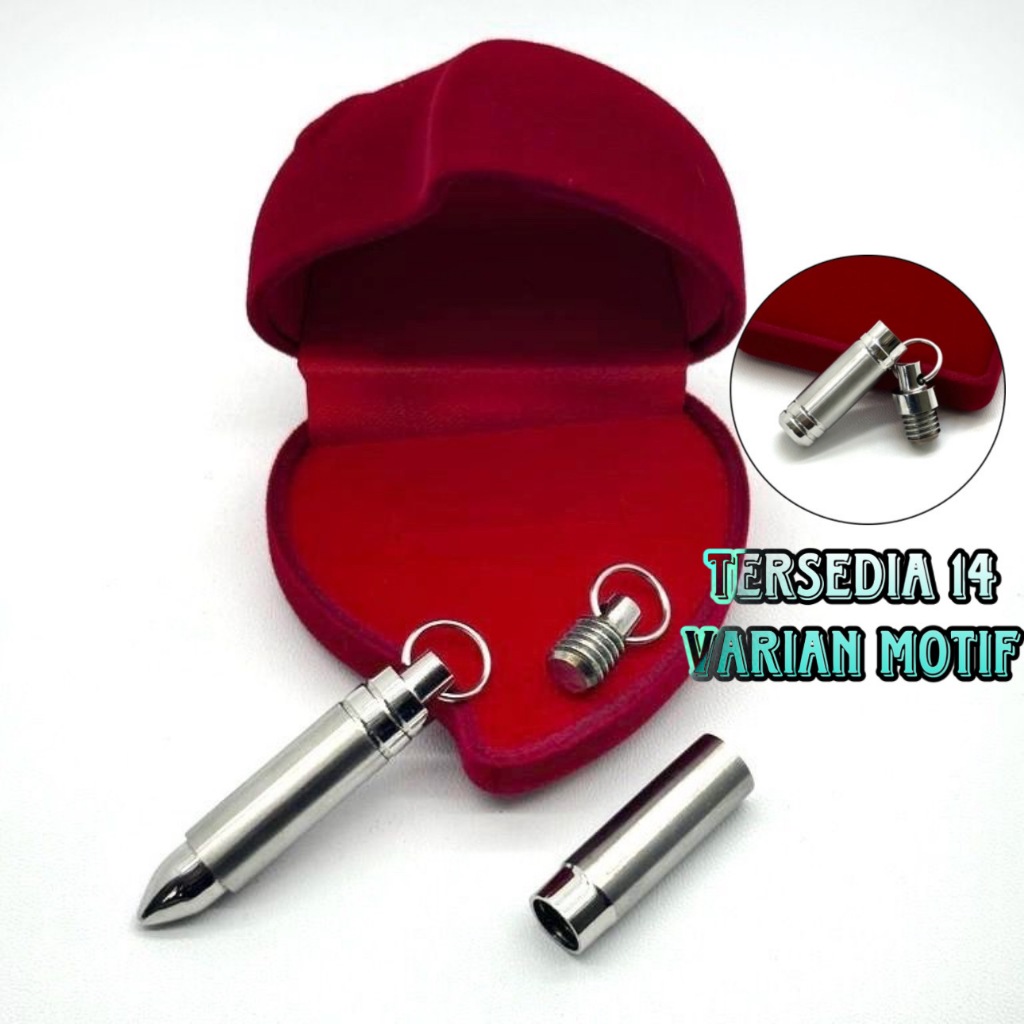 BLAIR & BILL - Liontin Titanium Peluru Tabung Pria Wanita Anti Karat