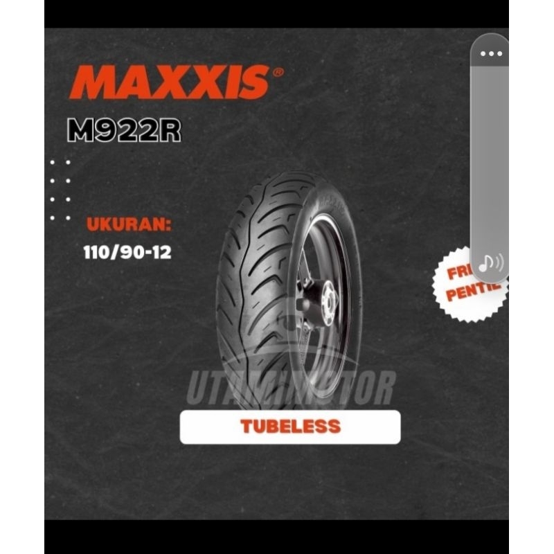 BAN MOTOR MAXXIS M992R 110/90-12 TUBELESS