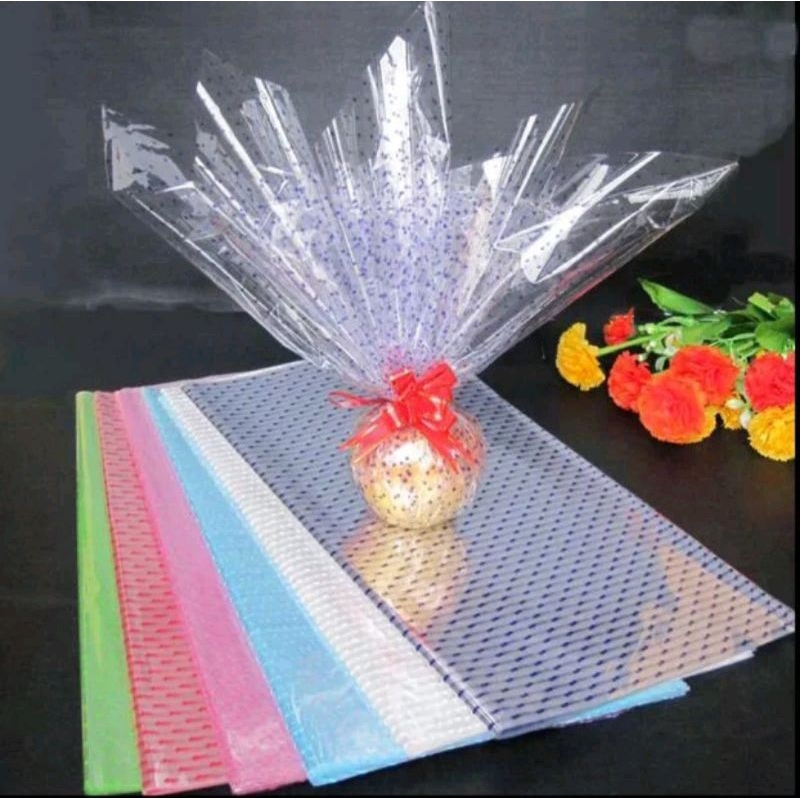 

Plastik Kado Kaca Motif 50Pcs/Plastik Parcel/