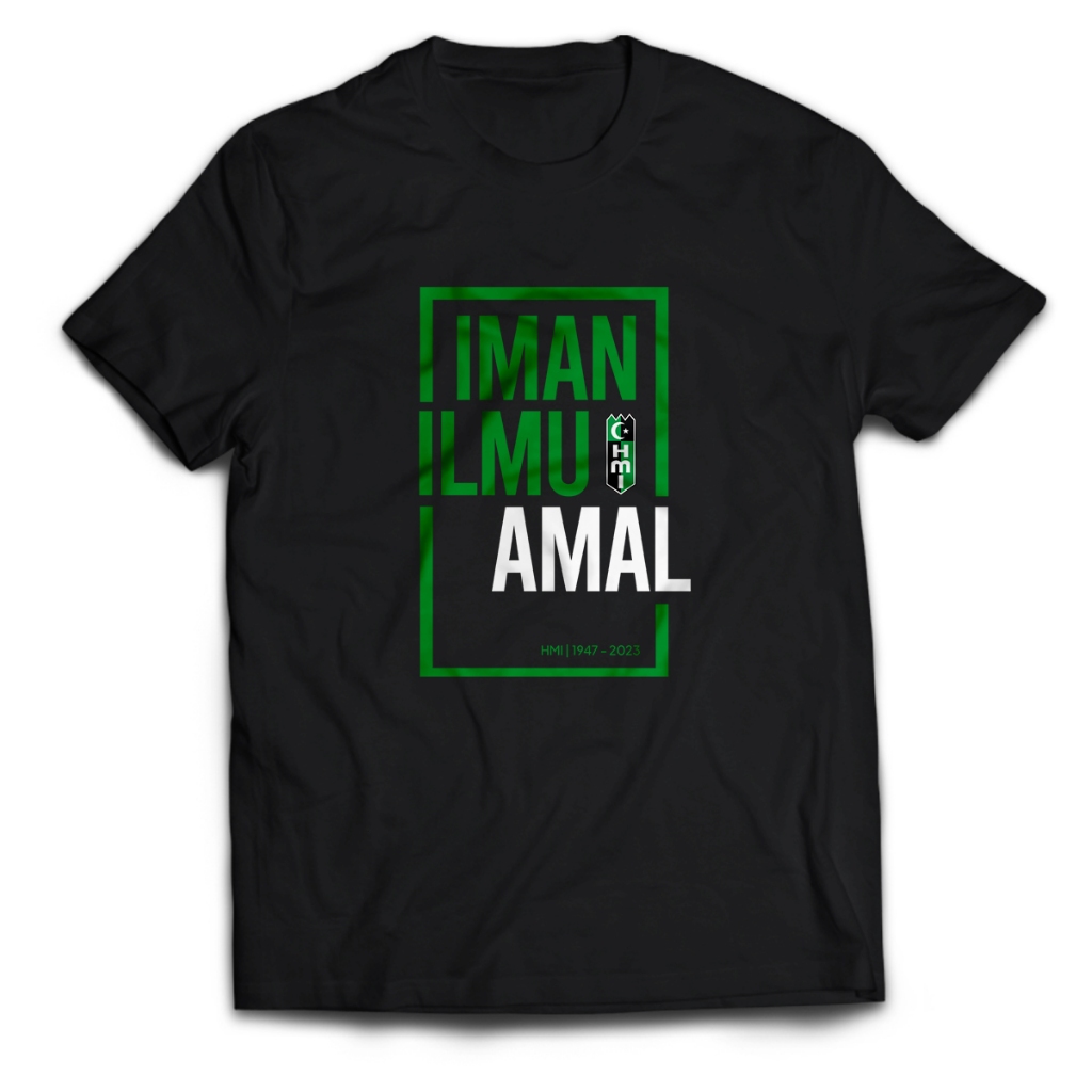 Kaos Pria Organisasi HMI IMAN ILMU AMAL Dewasa Baju Atasan Unisex PakeKaos