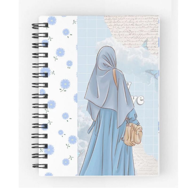 

Notebook A6 buku muslim Muslimah syar'i hijab muslim Islam spirall A6