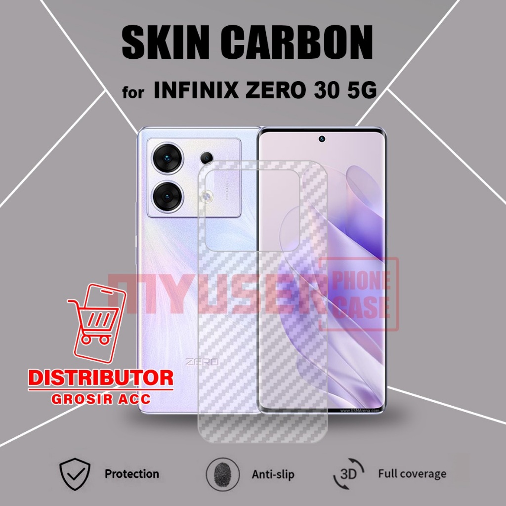 INFINIX ZERO X NEO INFINIX ZERO 20 INFINIX ZERO 30 5G SKIN CARBON TRANSPARAN ANTIGORES BELAKANG INFI