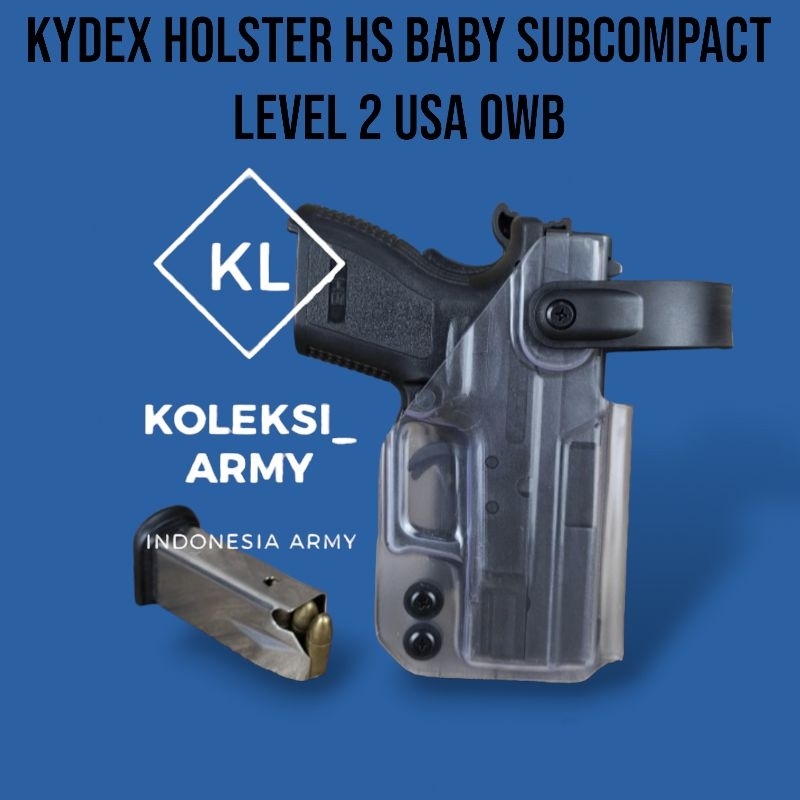 USA Kydex Holster HS9 Pendek Sarung HS Baby Subcompact Level 2 Lock
