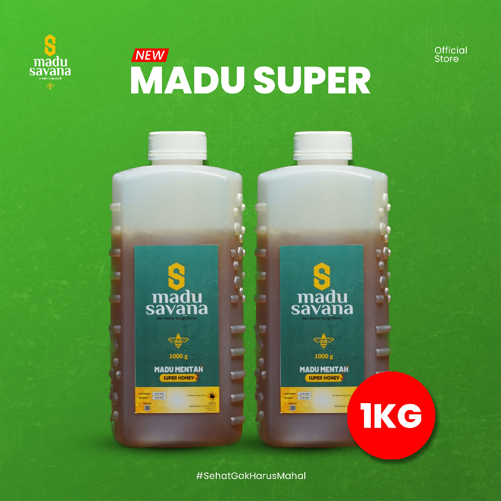 

MADU SAVANA MURNI NEKTAR RANDU SUPER 1KG SUPER HONEY 100% ALAMI RAW HONEY TERBAIK