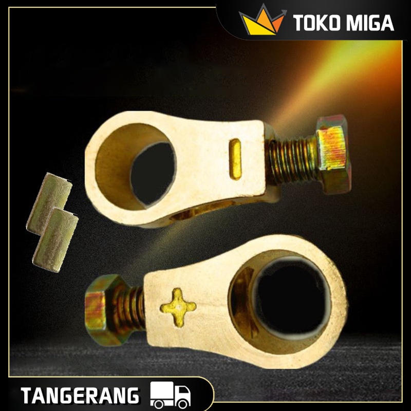 1Pasang SKepala Penjepit Aki Mobil Terminal Kabel Aki Sambungan Kolom Aki Kepala Tumpukan Aki Penjep