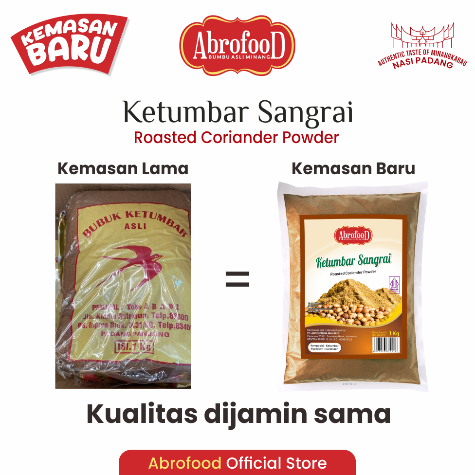 Ketumbar Bubuk Abrofood 1 Kg (Sangrai)