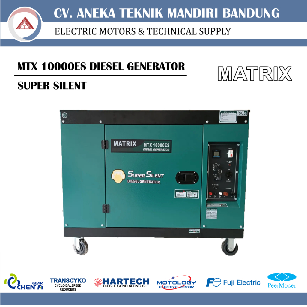 READY STOCK GENSET DIESEL / GENSET MTX10000ES DIESEL GENERATOR SUPER SILET MATRIX