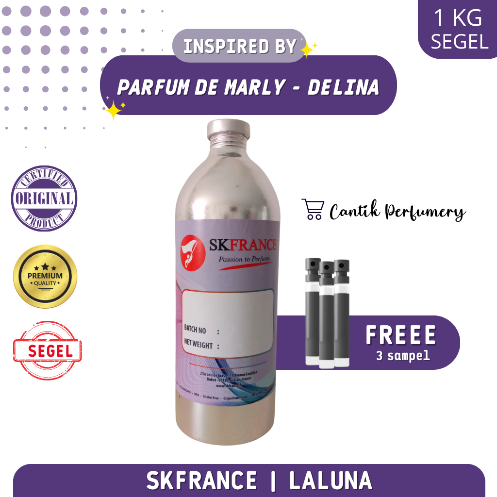 Bibit parfum searah dengan aroma DELINA DE MARLY'S 1 KG by Skfrance | Segel