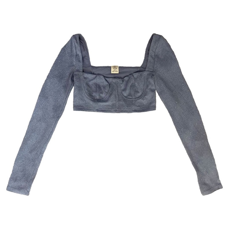 urban outfitters shimmer crop top