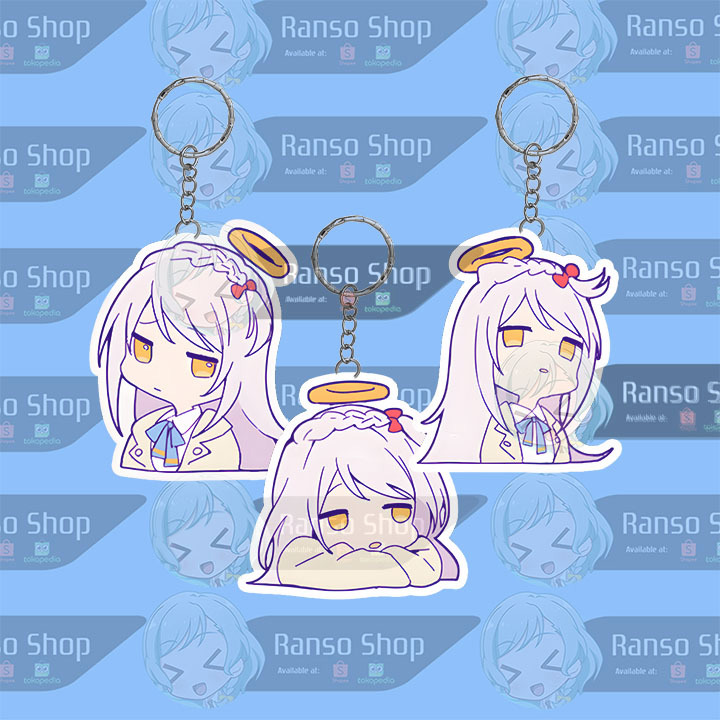 Gantungan Kunci Tuyu UV 2 Sisi Laser Cutting Pinggir Transparan Bening Premium | Ganci Akrilik Tuyu 