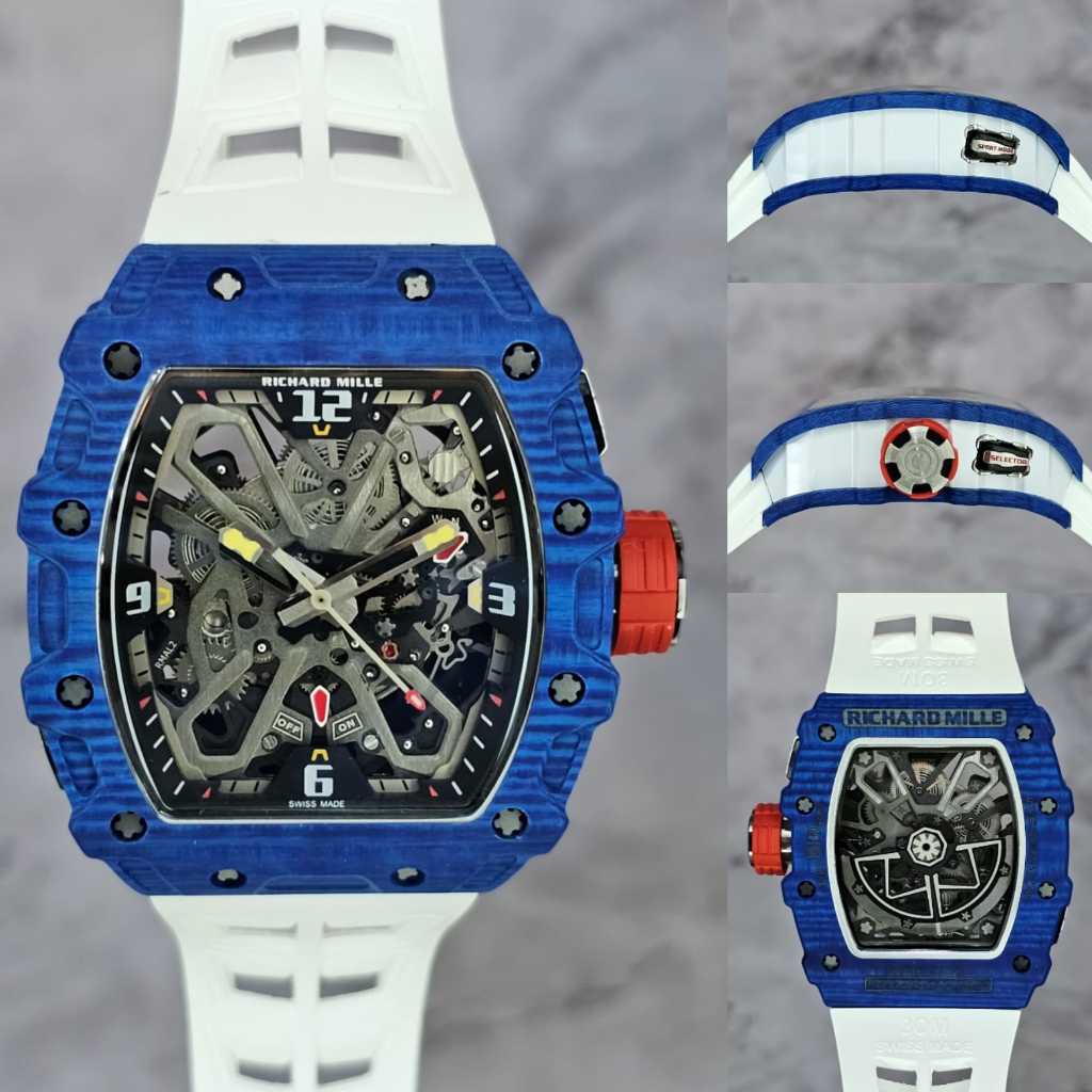 Jam Pria Automatic RM35-03 Blue Carbon Swiss Made Manchine