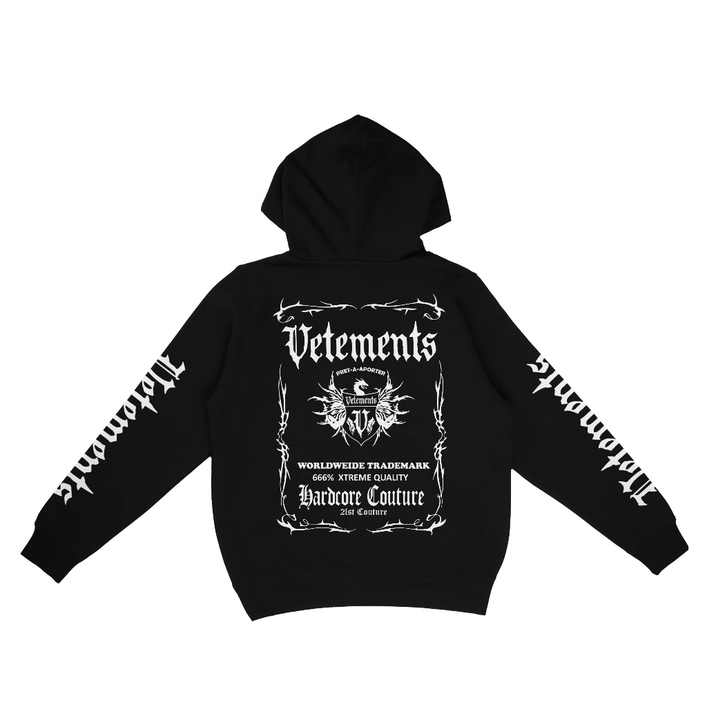 Jaket Vetements Hoodie Sweater Pria Wanita Cotton Fleece