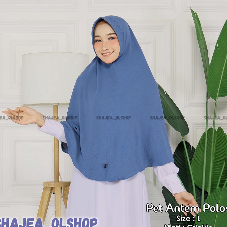 Ready PET ANTEM NON TALI CRINKLE | BERGO OVAL CRINKLE SIZE L | JILBAB INSTAN Best Product