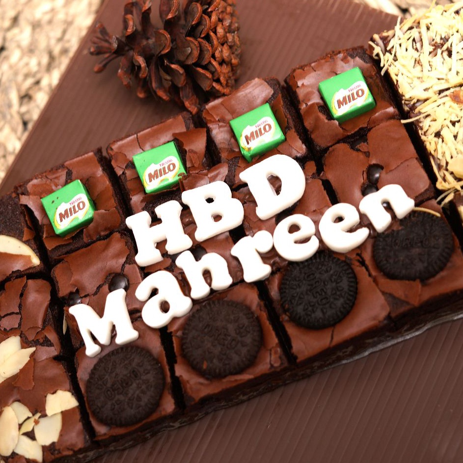 

➳➵✻ ( NA'AM ) KUE BROWNIES PANGGANG FUDGY COSTUME HURUF 20X10cm ISI 18 POTONG ★★★★