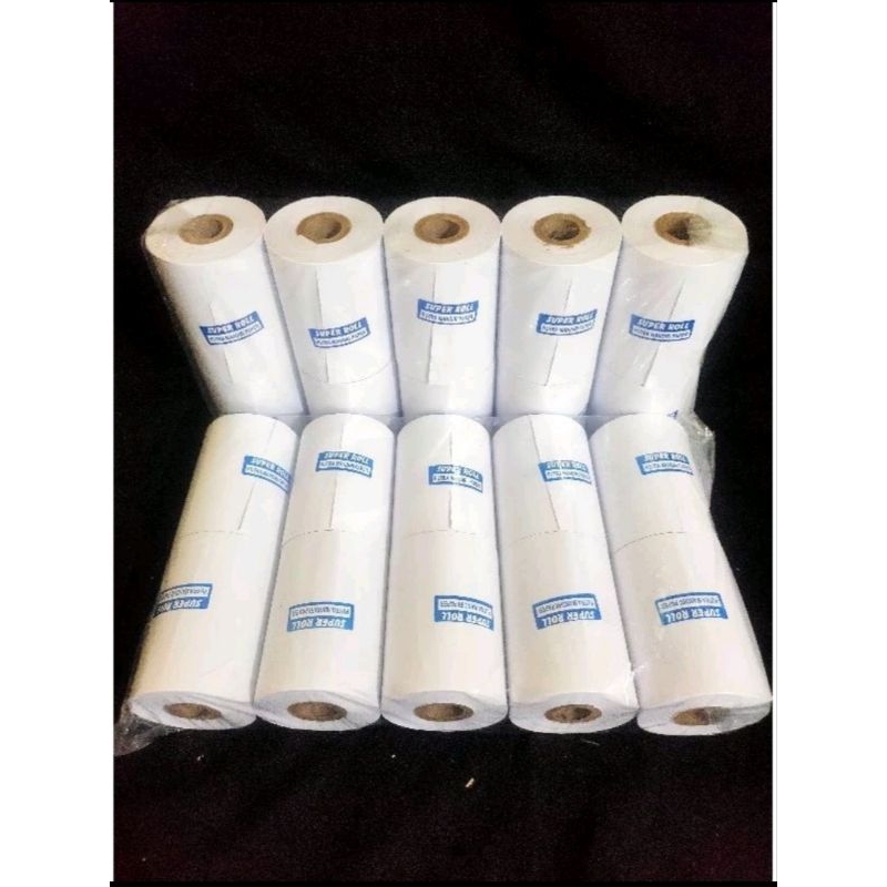 

Kertas kasir HVS ukuran 75x55mm 1ply paket 10 roll/pcs